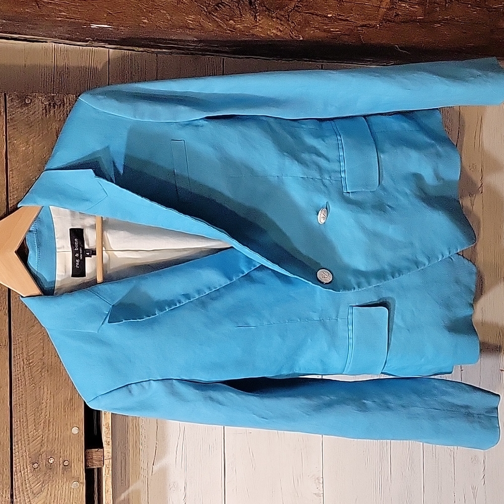 Rag & Bone aqua blue/teal blazer. Size 4